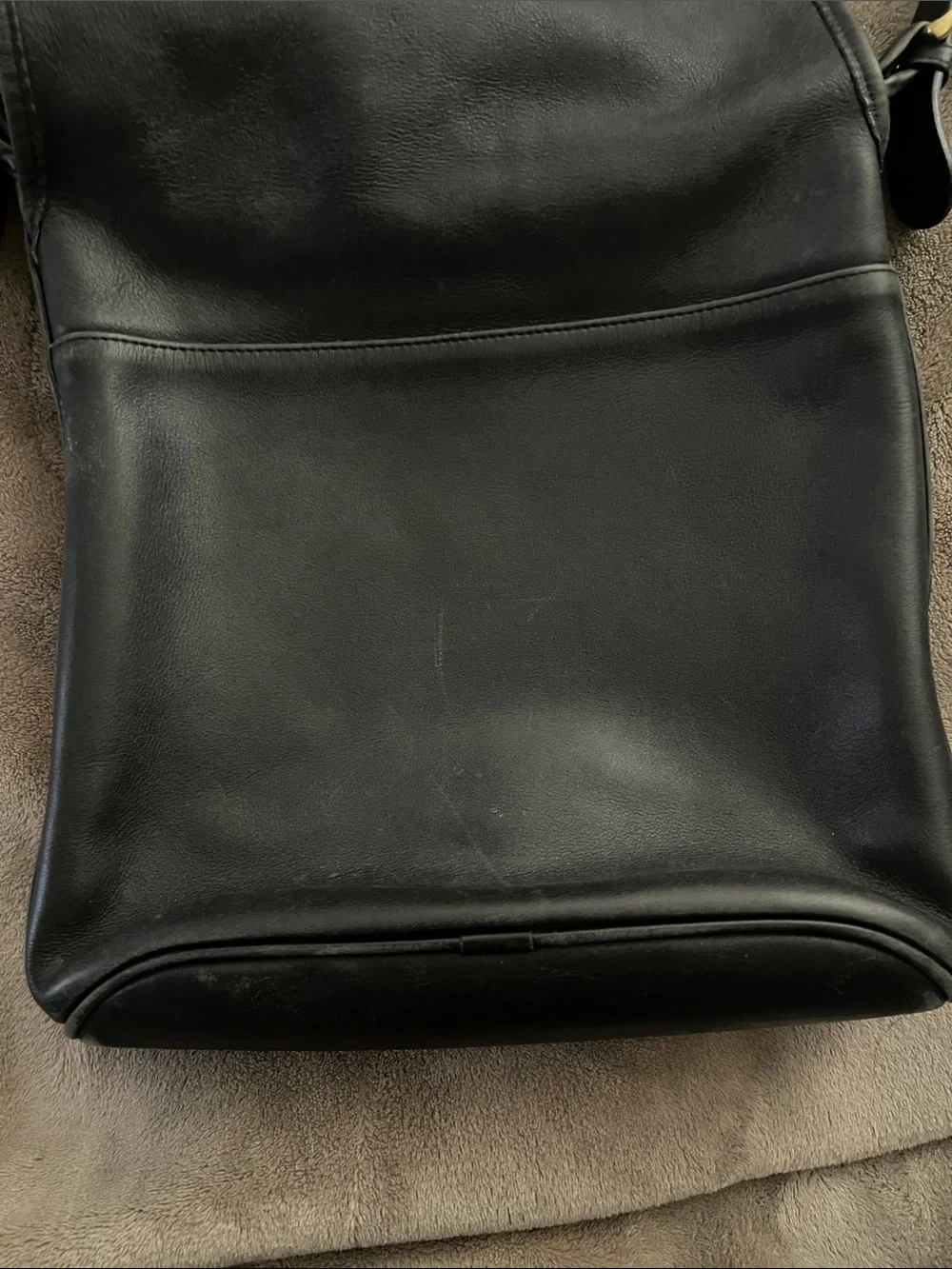 Vintage Coach Black Leather Flap Shoulder Bag No d71-4115 - Picture 6 of 10